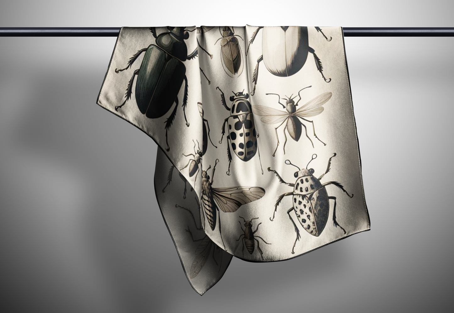 Bugs:  Square Silk Scarf