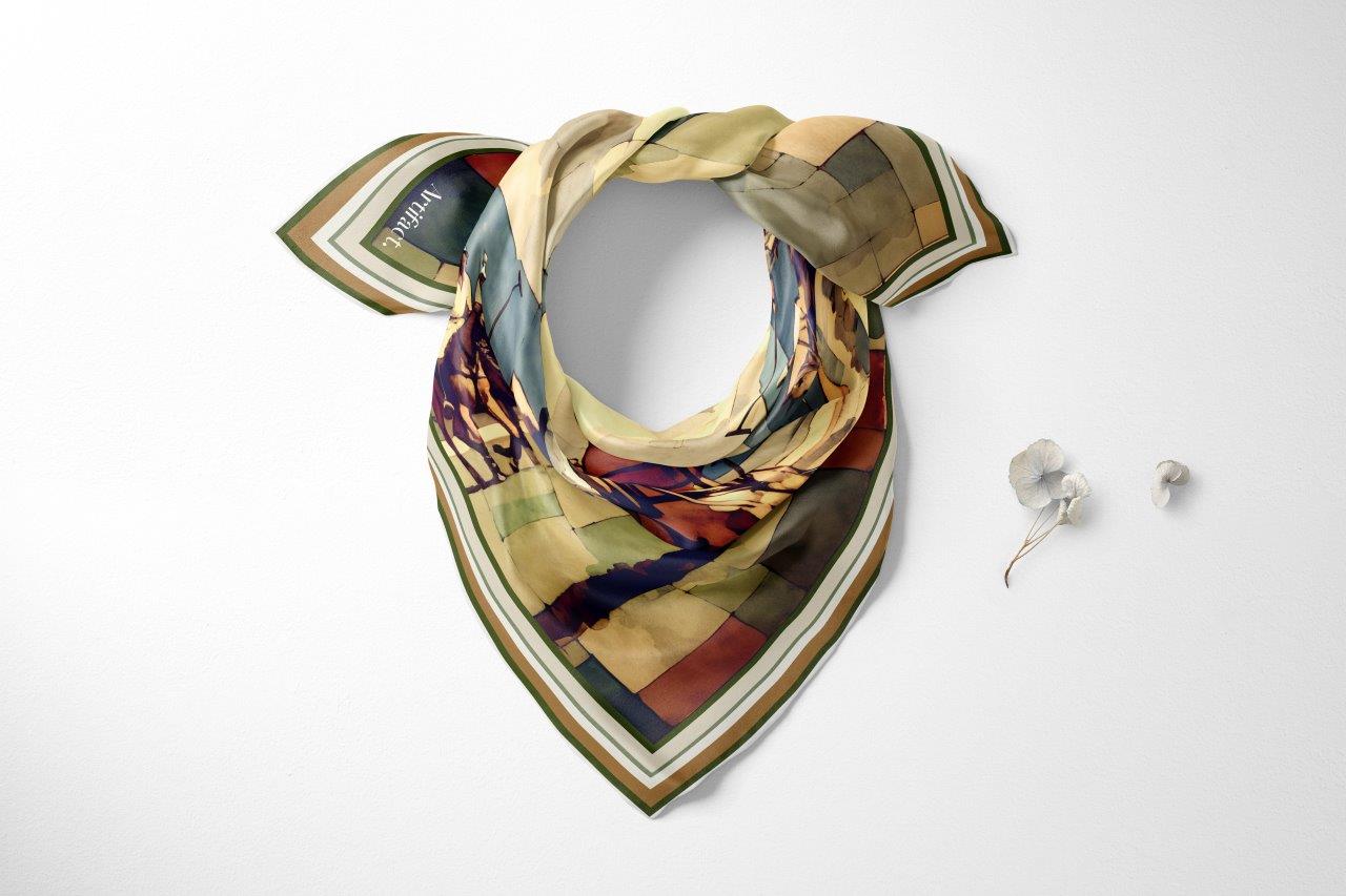 Equestrian:  Square Silk Scarf