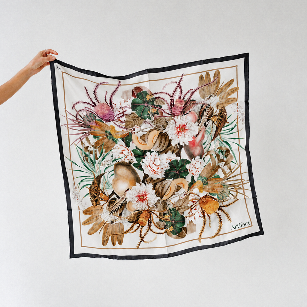 Liora Tapestry:  Square Silk Scarf