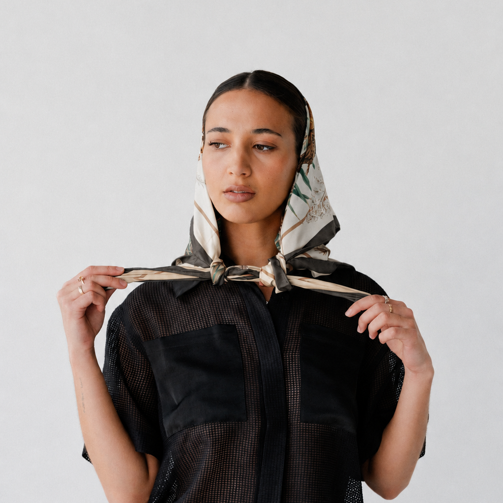 Liora Tapestry:  Square Silk Scarf
