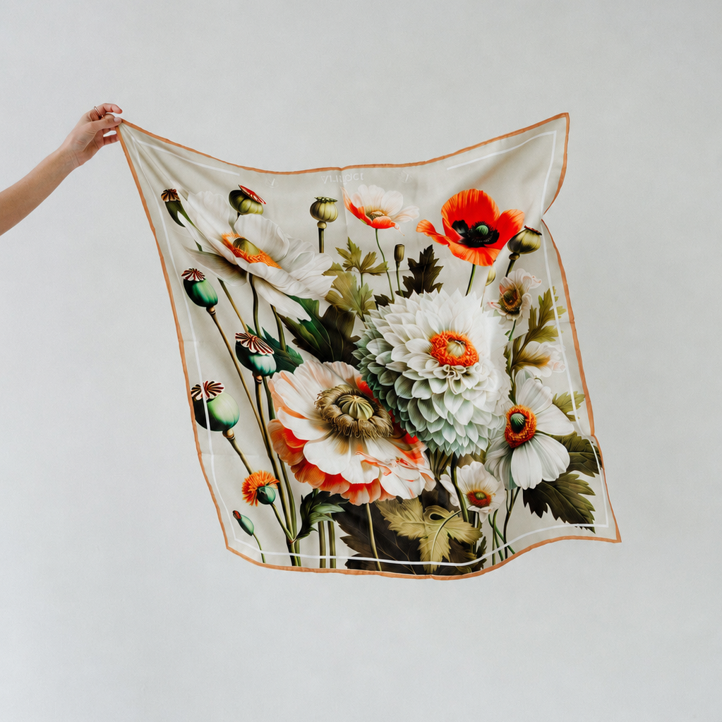 Liora Garden:  Square Silk Scarf
