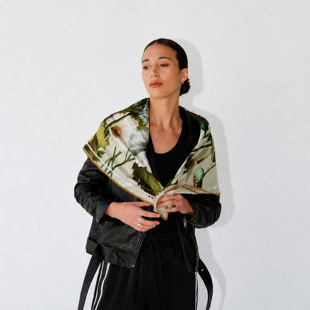 Liora Garden:  Square Silk Scarf