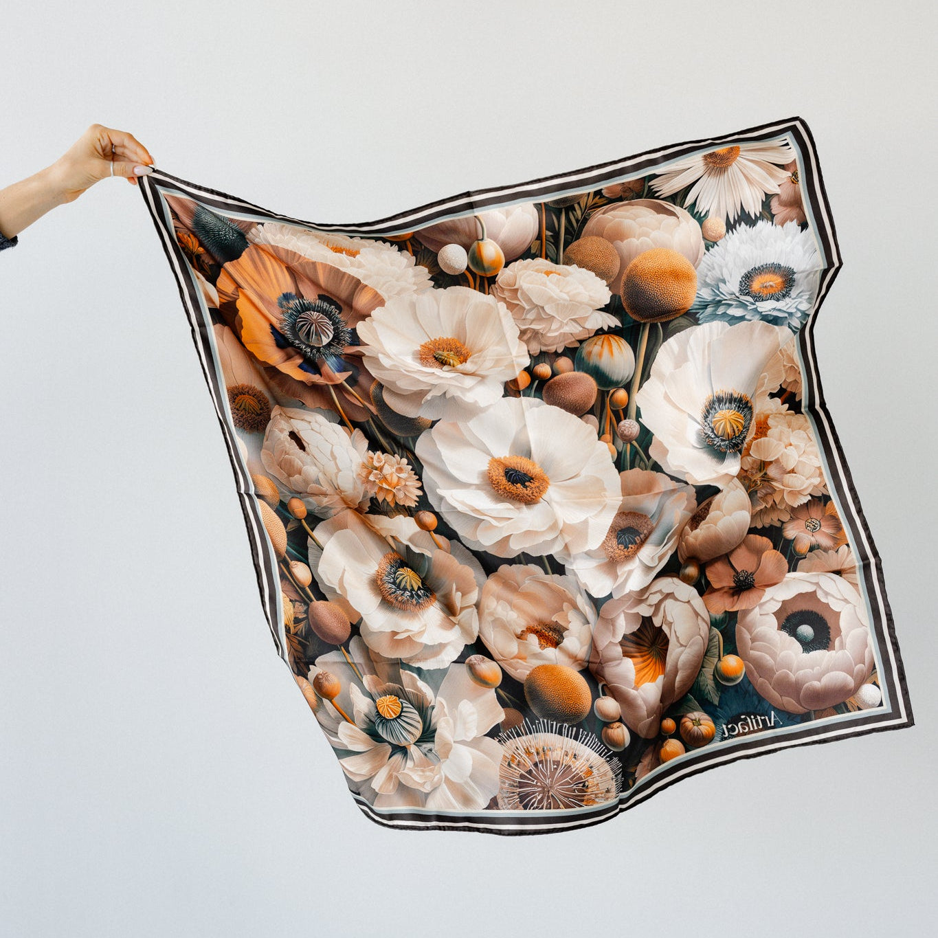Liora Study:  Square Silk Scarf