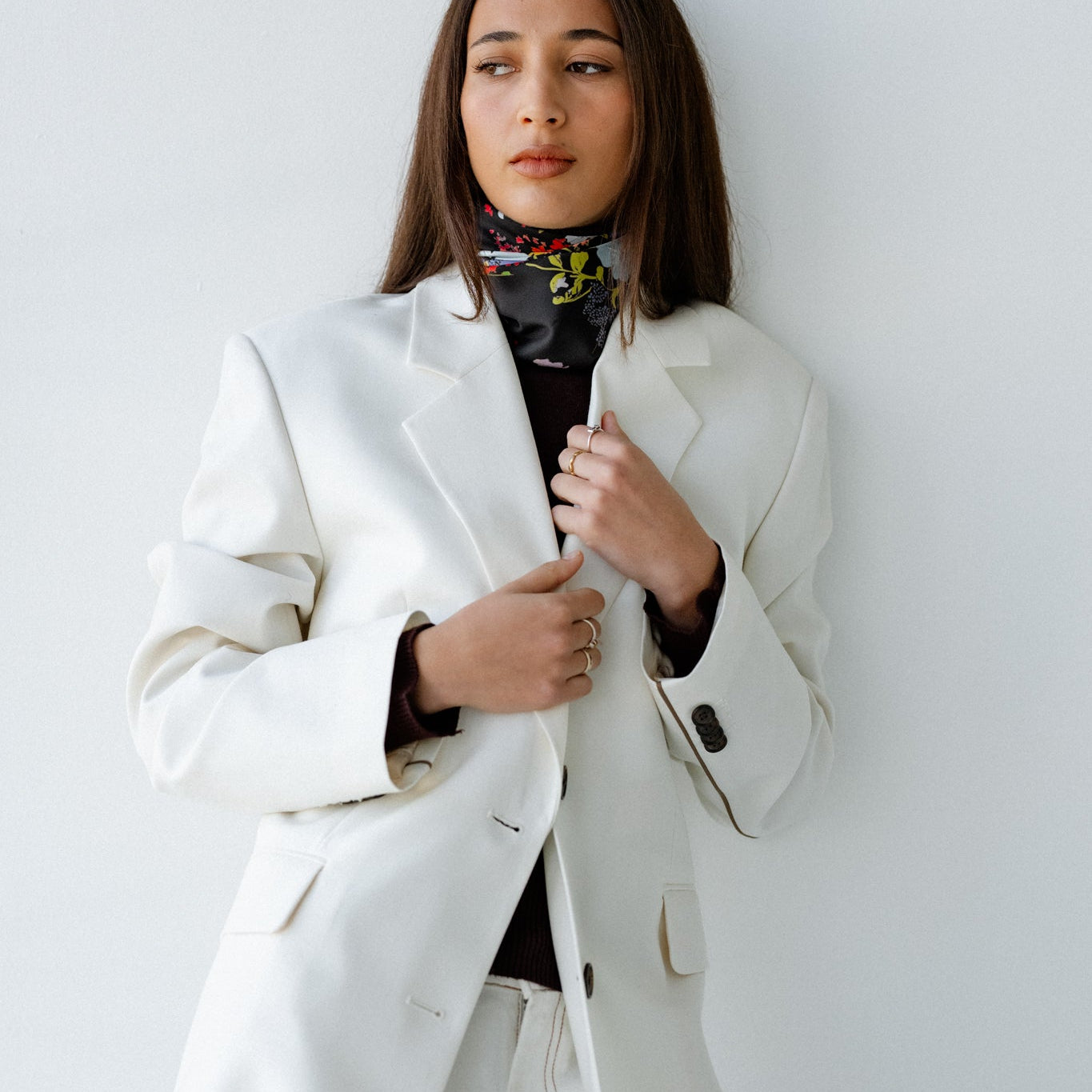 Liora Noir:  Square Silk Scarf