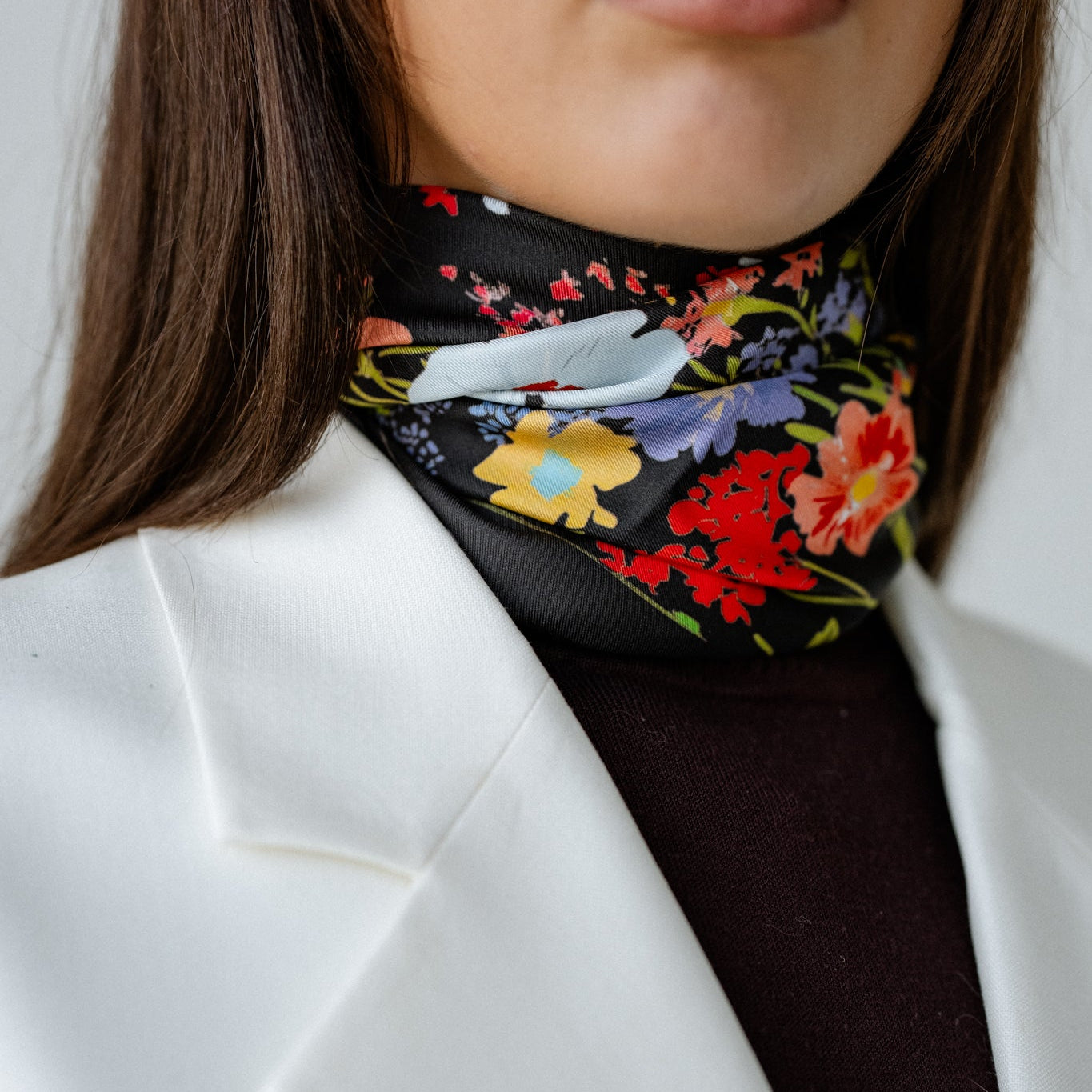 Liora Noir:  Square Silk Scarf
