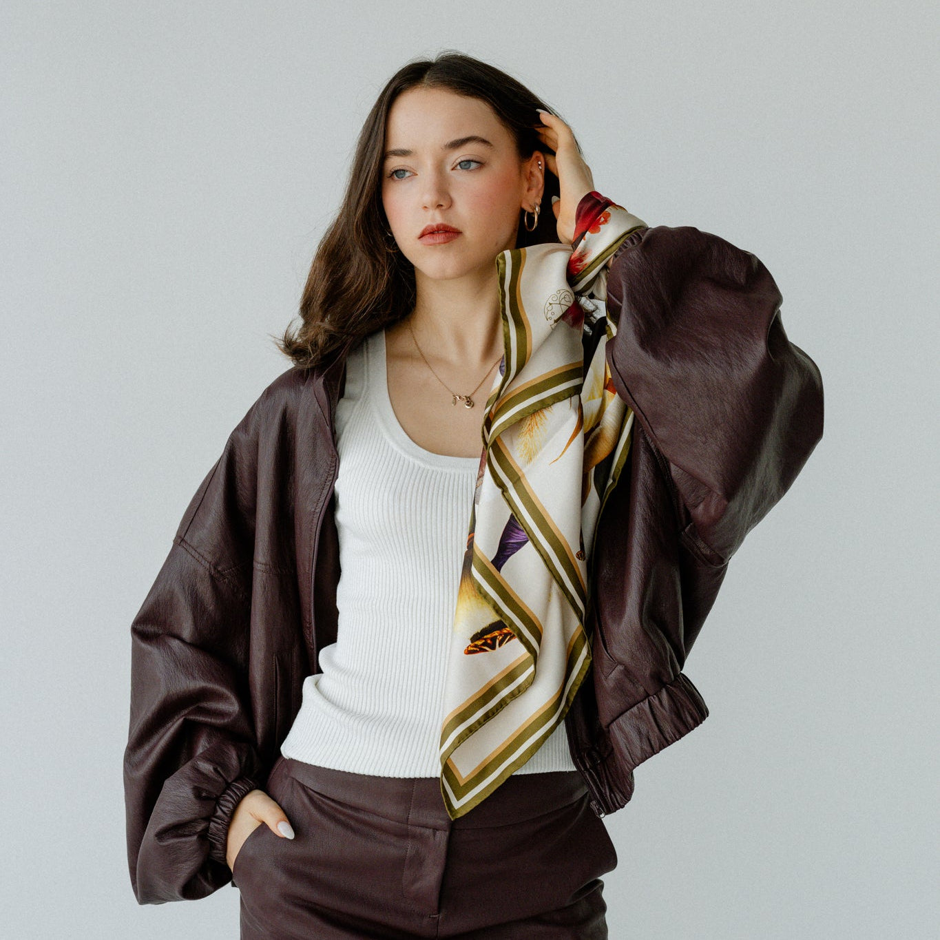 Liora Bounty:  Square Silk Scarf