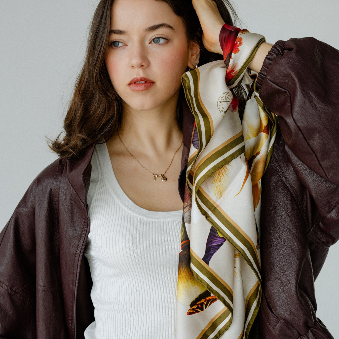 Liora Bounty:  Square Silk Scarf