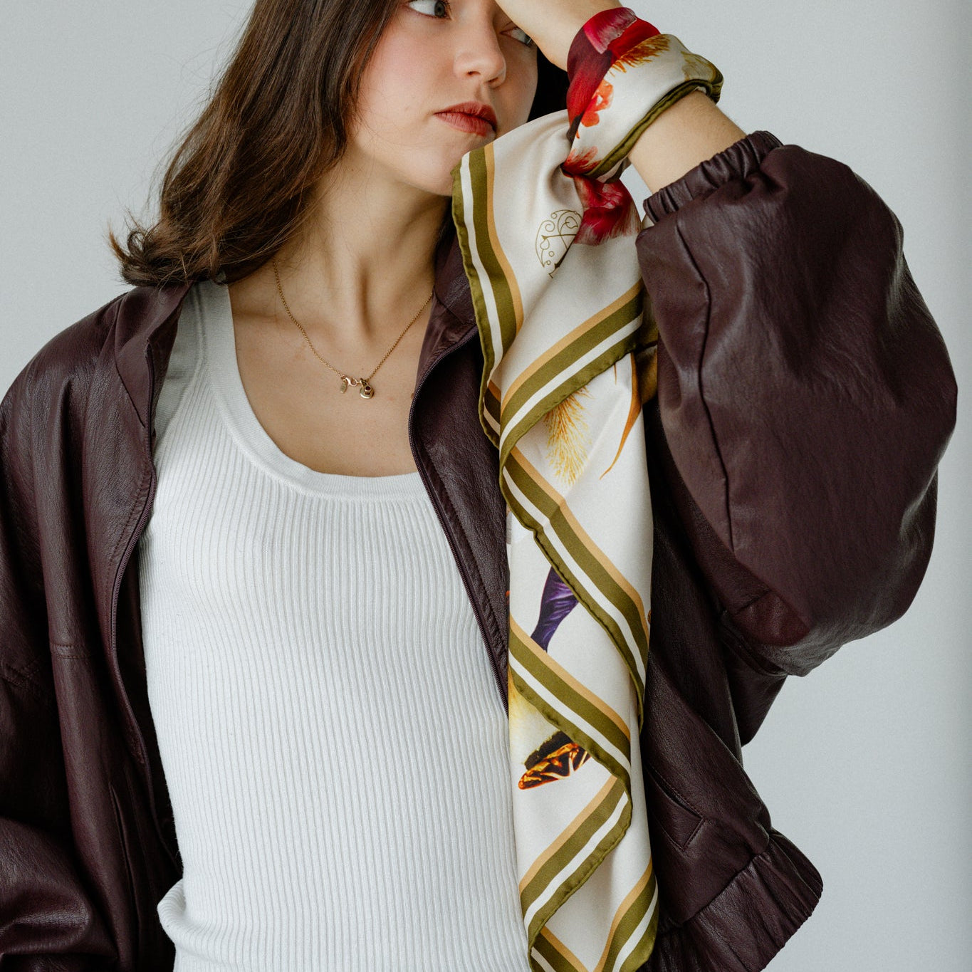 Liora Bounty:  Square Silk Scarf