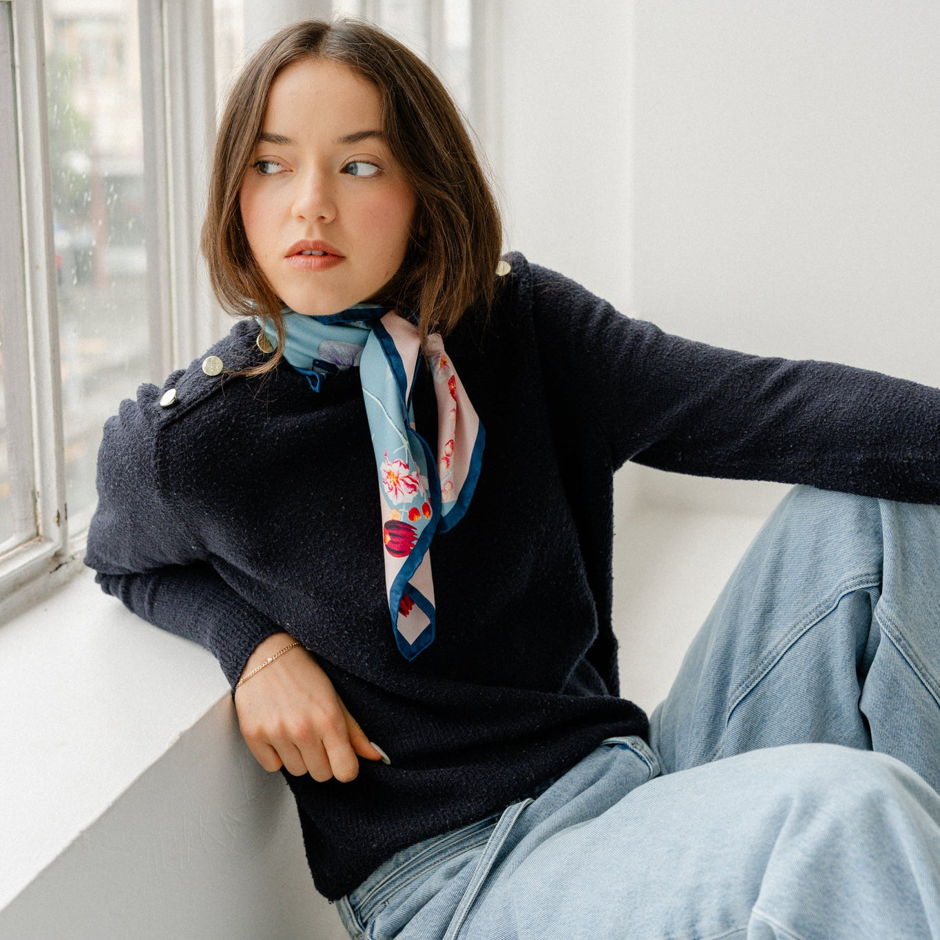 Liora Bloom:  Square Silk Scarf