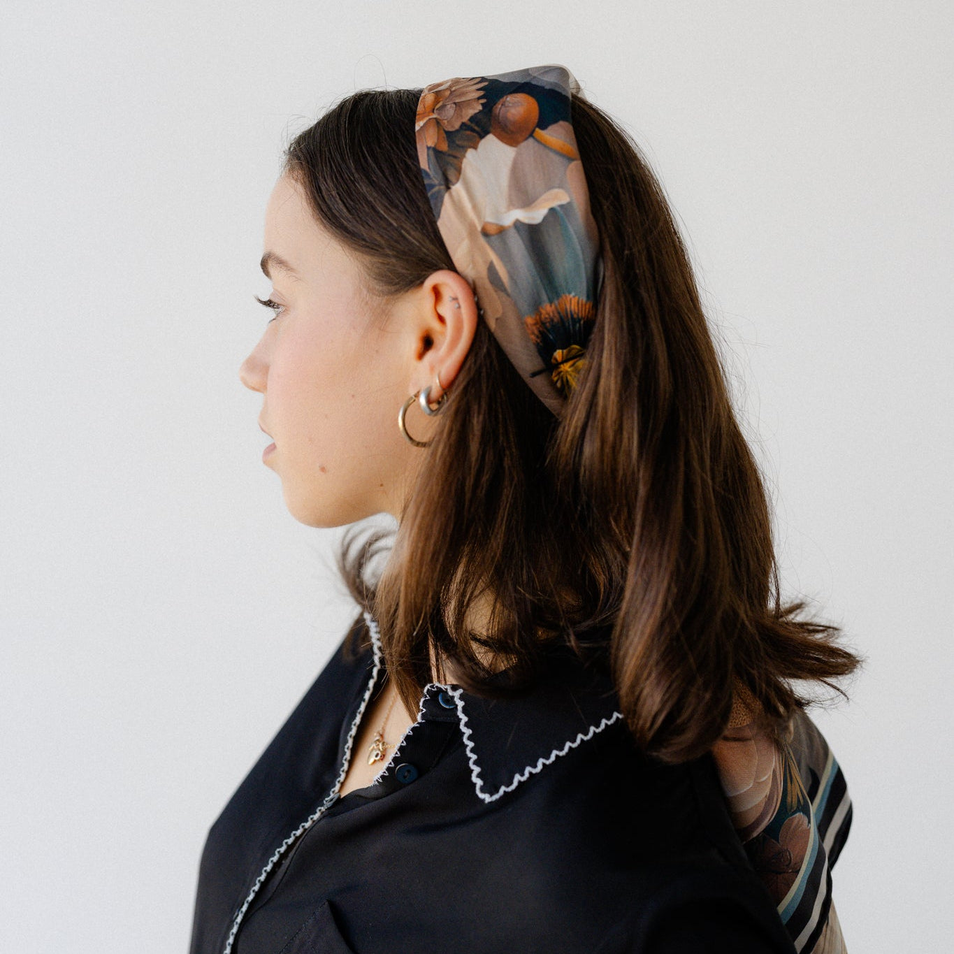 Liora Study:  Square Silk Scarf