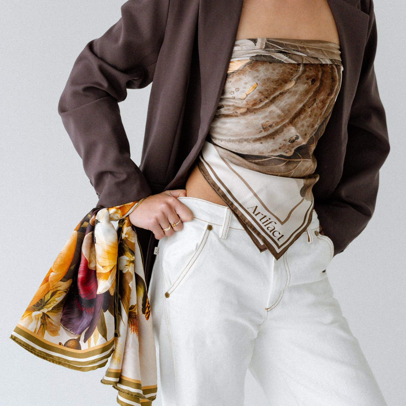 Liora Bounty:  Square Silk Scarf