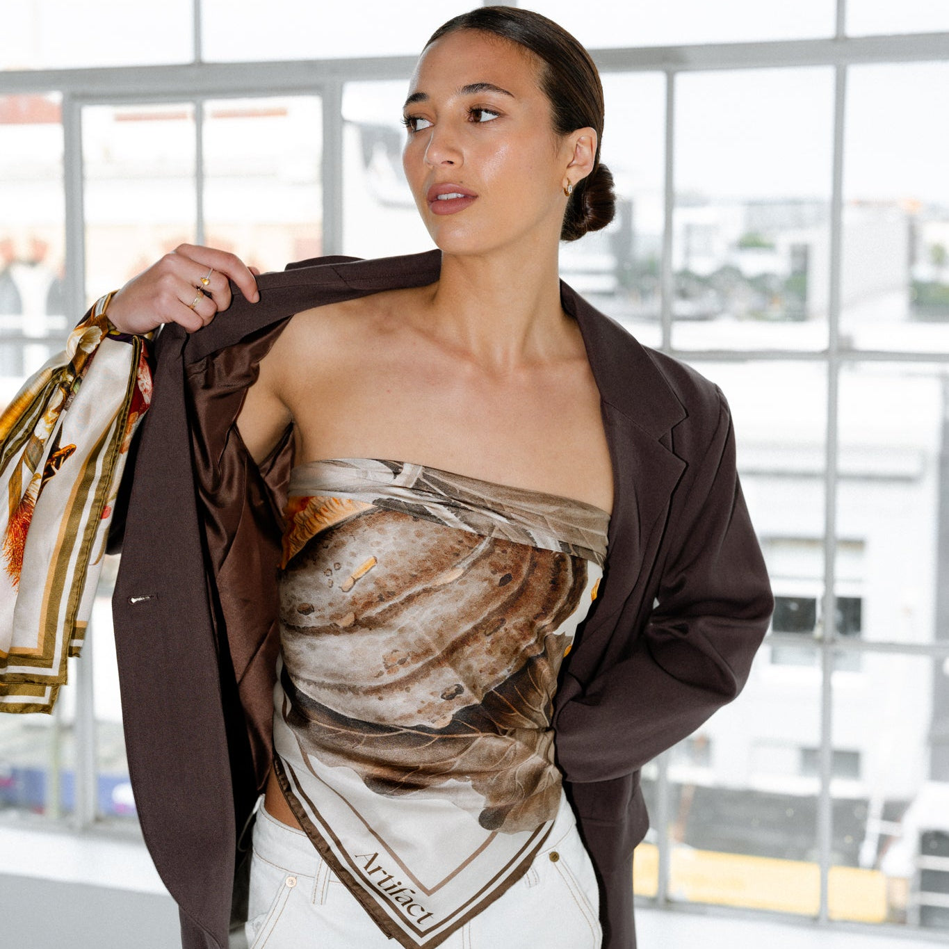 Liora Heirloom:  Square Silk Scarf