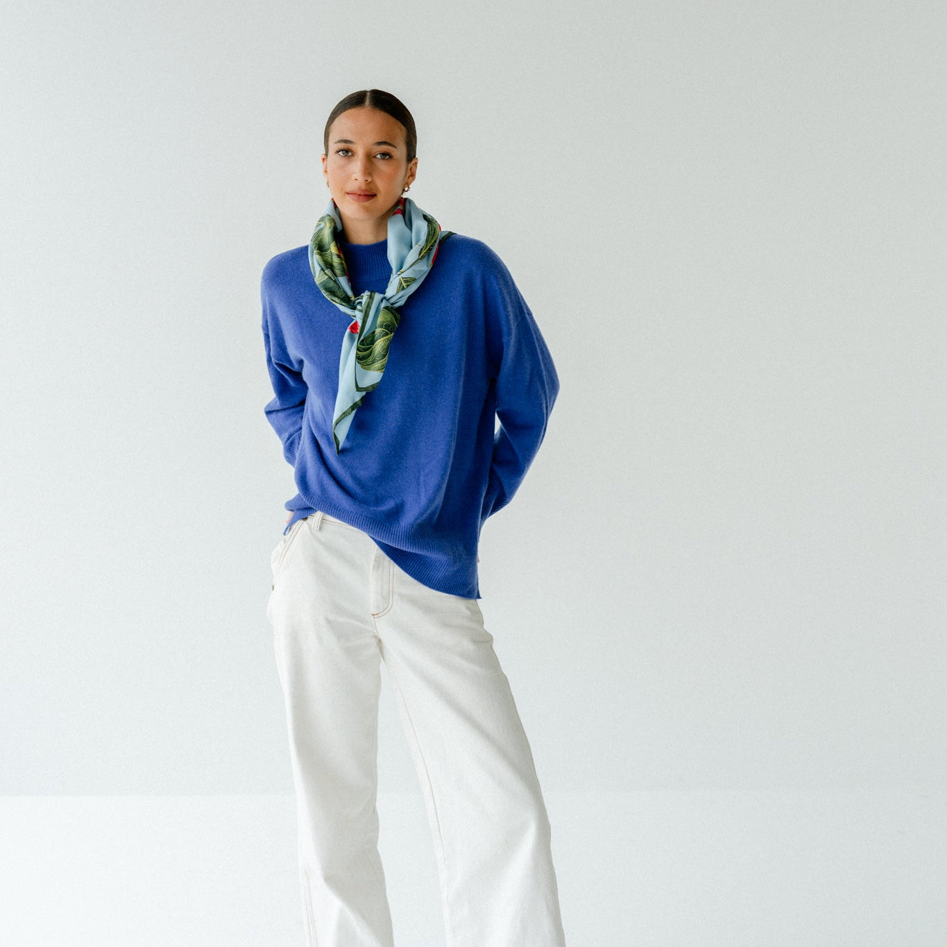 Liora Blossom:  Square Silk Scarf