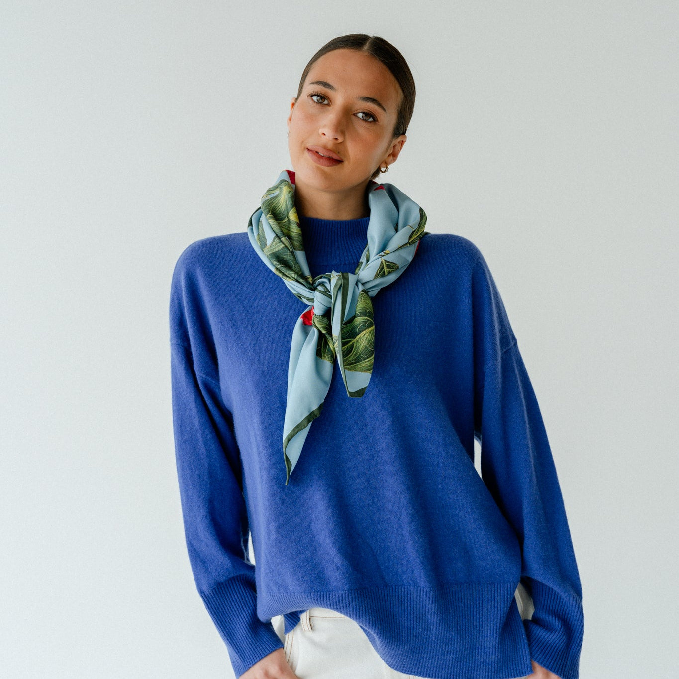 Liora Blossom:  Square Silk Scarf