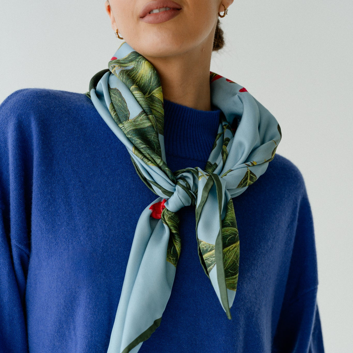 Liora Blossom:  Square Silk Scarf