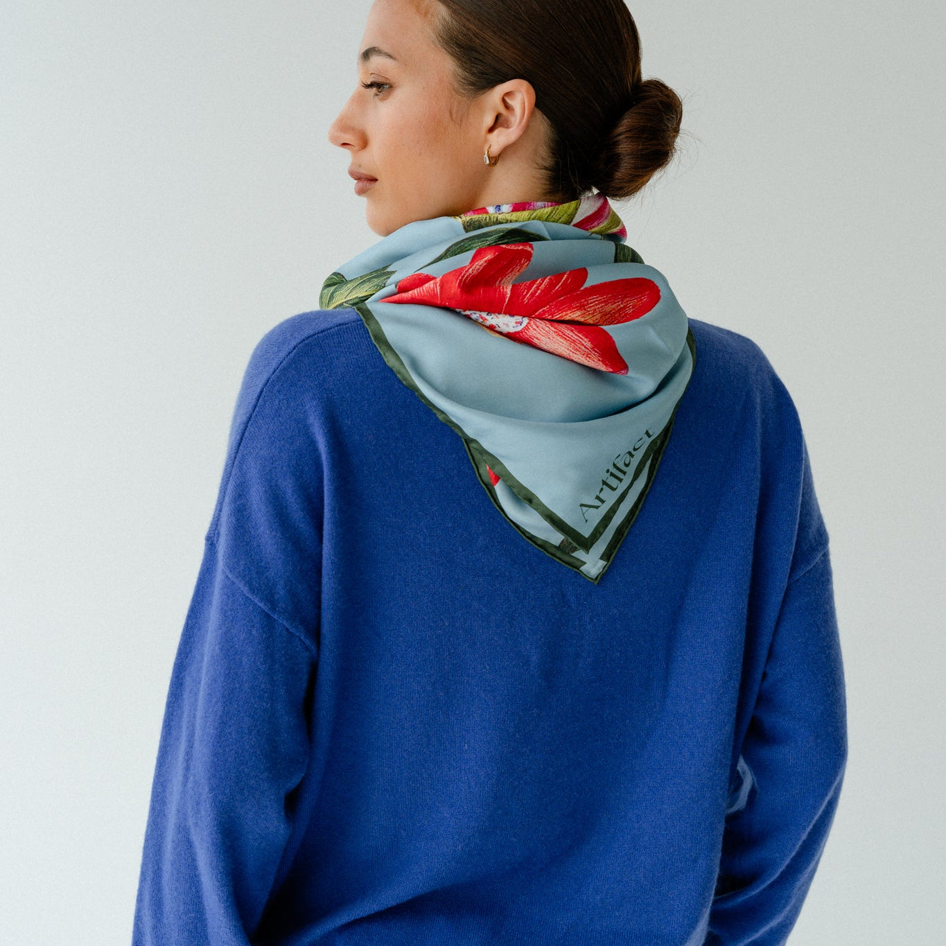 Liora Blossom:  Square Silk Scarf