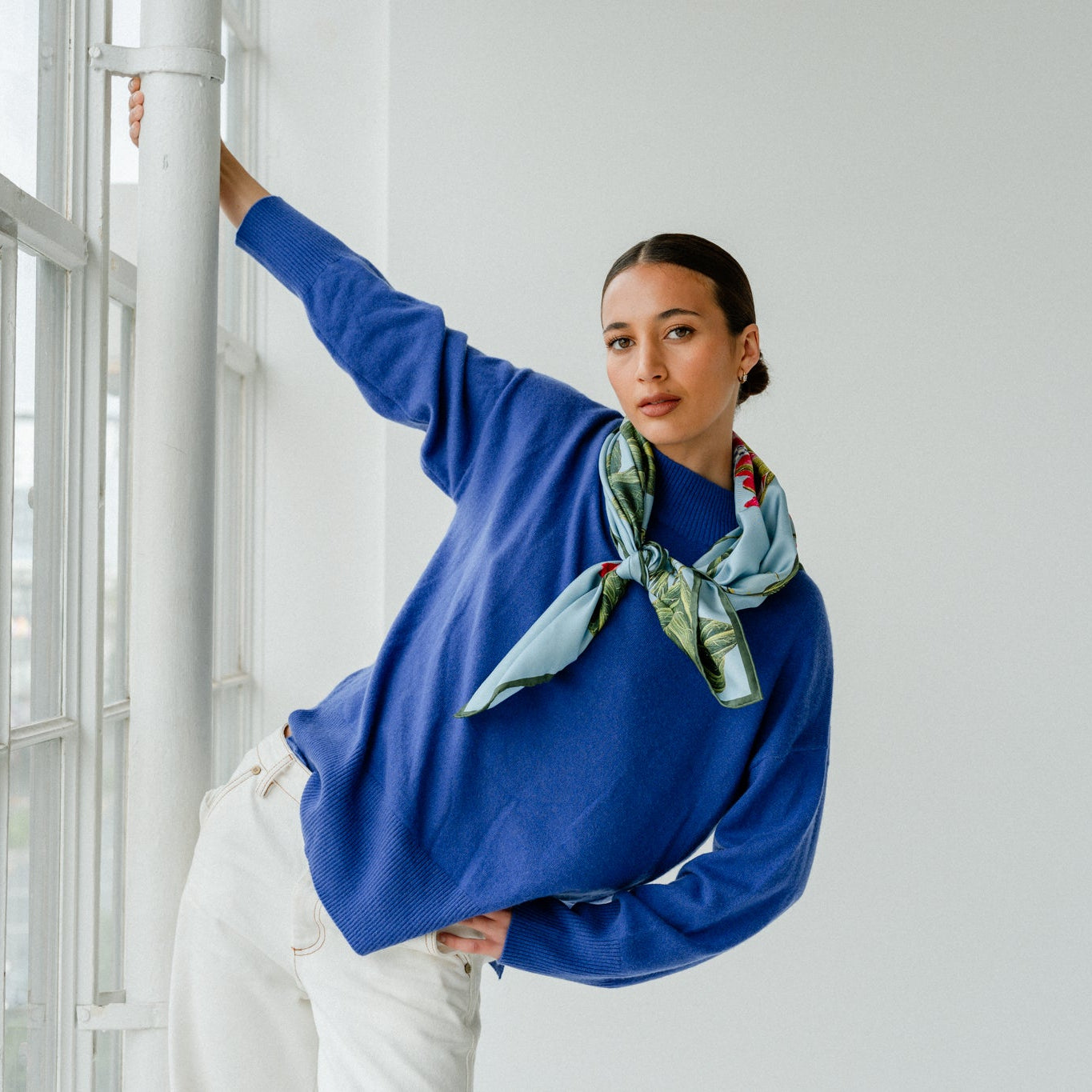 Liora Blossom:  Square Silk Scarf