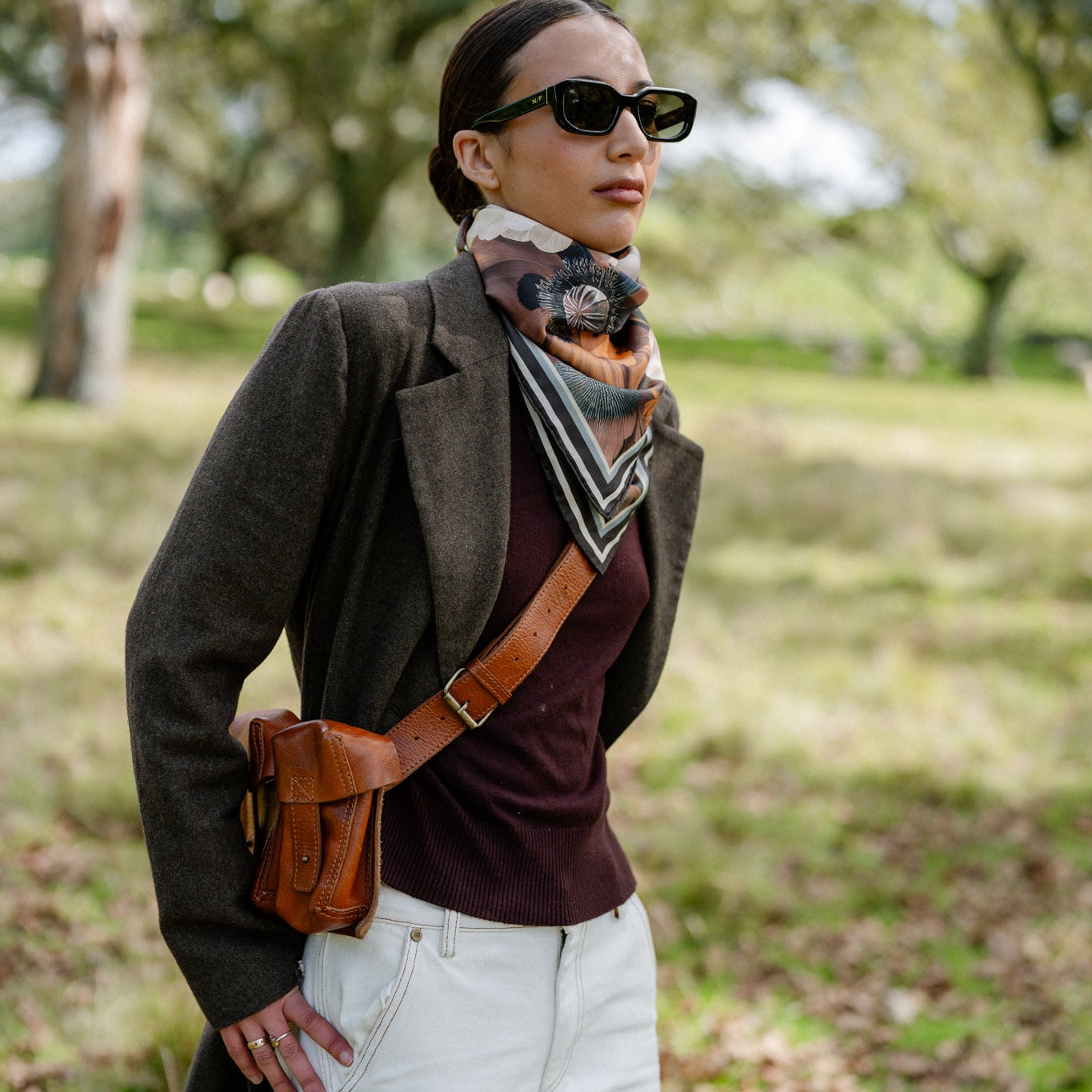 Liora Study:  Square Silk Scarf