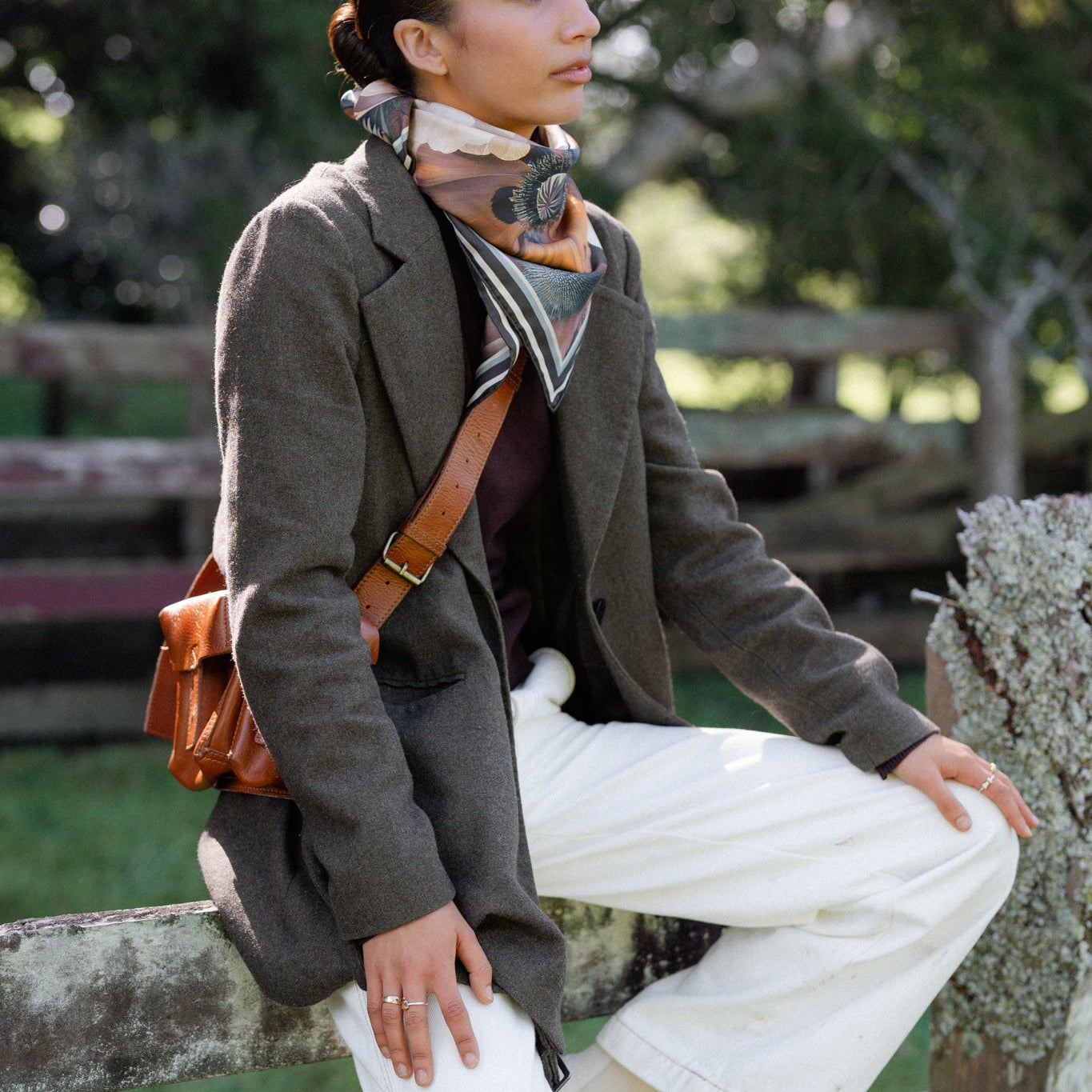 Liora Study:  Square Silk Scarf
