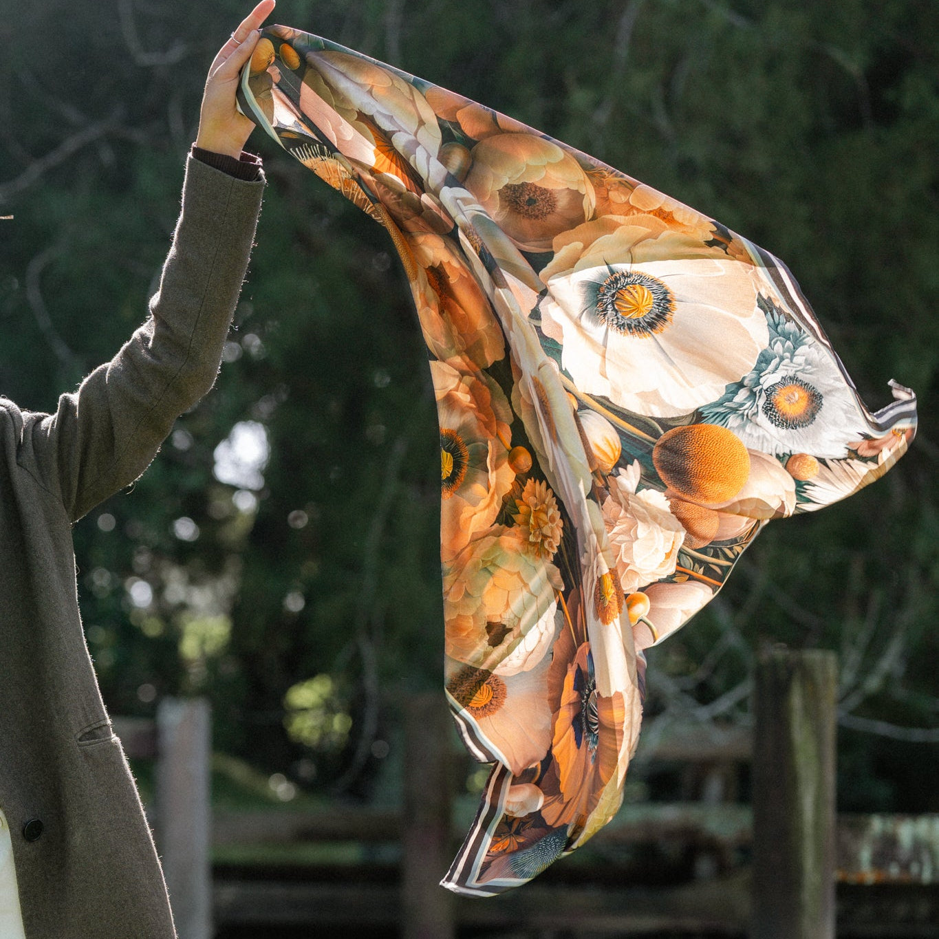 Liora Study:  Square Silk Scarf