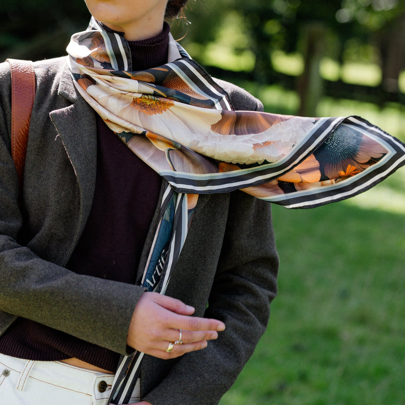 Liora Study:  Square Silk Scarf